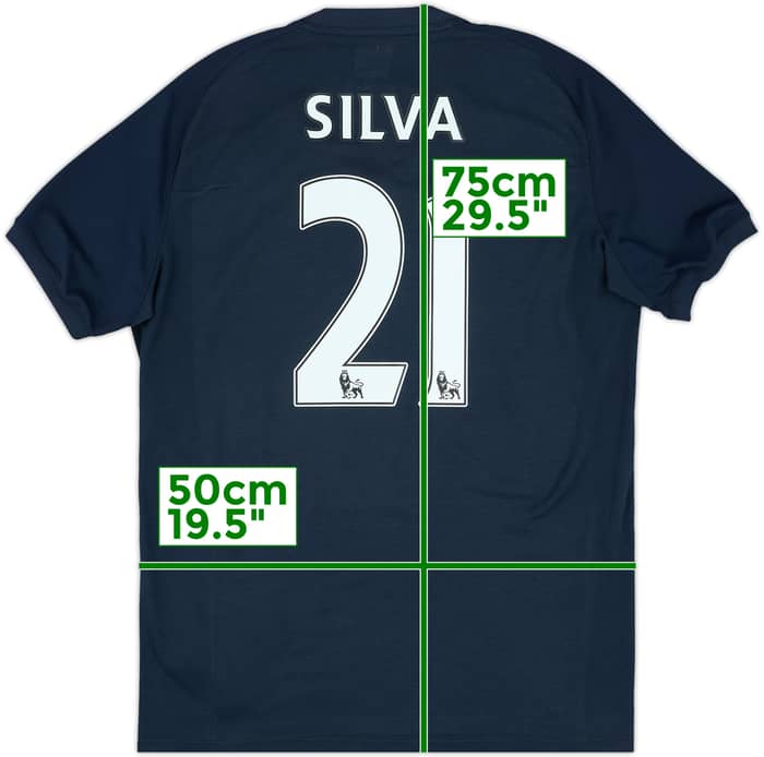 2010-12 Manchester City Away Shirt Silva #21 - 7/10 - (Women's L)