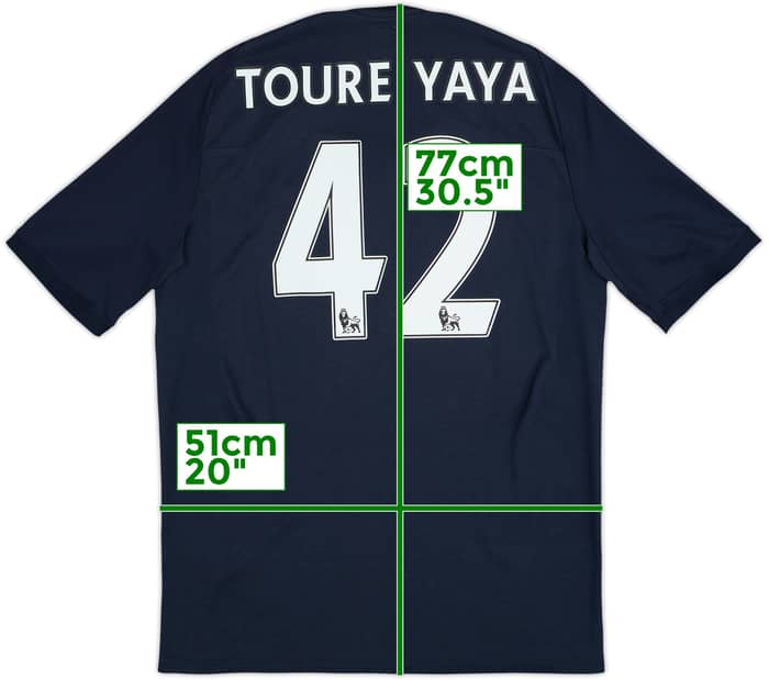 2010-12 Manchester City Away Shirt Toure Yaya #42 - 8/10 - (L)