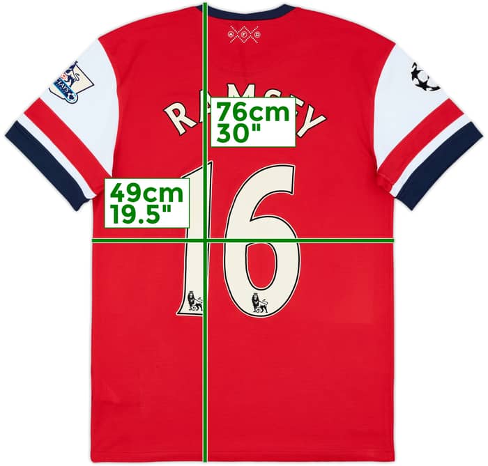 2012-14 Arsenal Home Shirt Ramsey #16 - 6/10 - (M)
