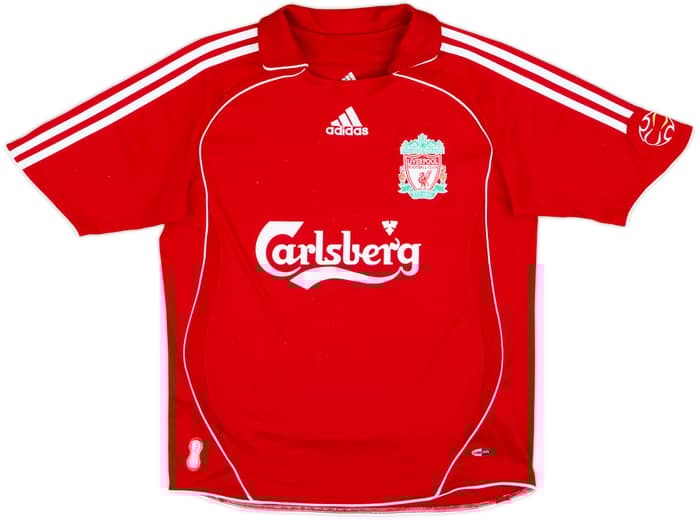 2006-08 Liverpool Home Shirt Gerrard #8 - 6/10 - (L.Boys)