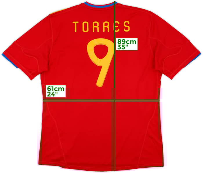 2009-10 Spain Home Shirt Torres #9 - 7/10 - (XXL)