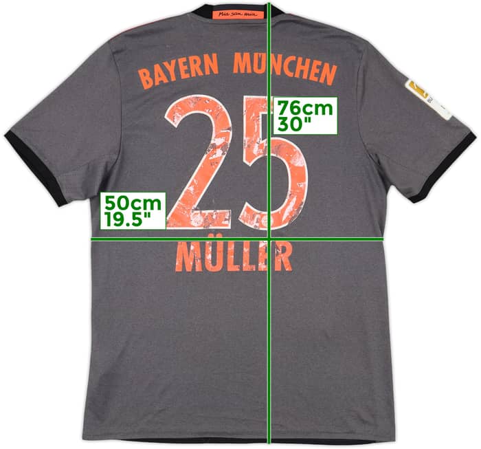2016-17 Bayern Munich Away Shirt Muller #25 - 4/10 - (M)