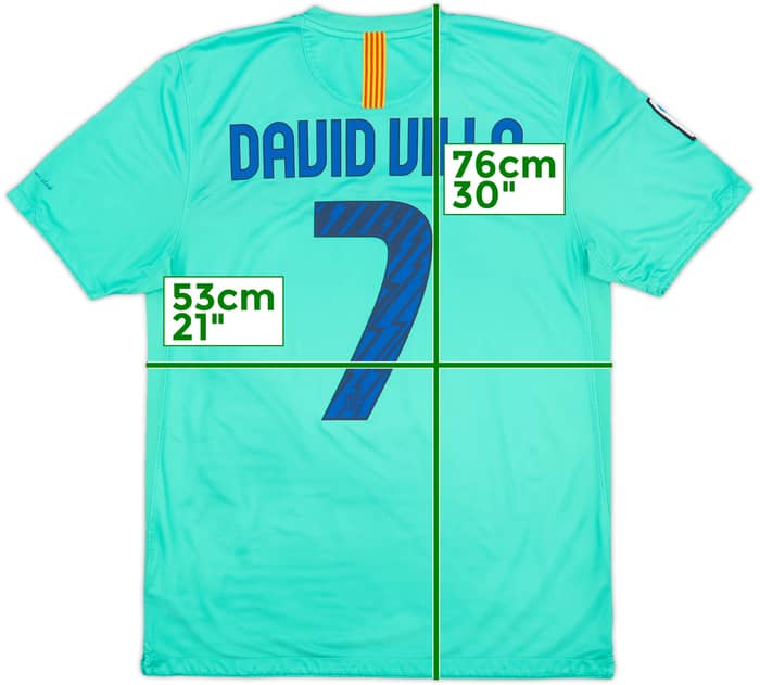 2010-11 Barcelona Away Shirt David Villa #7 - 9/10 - (L)