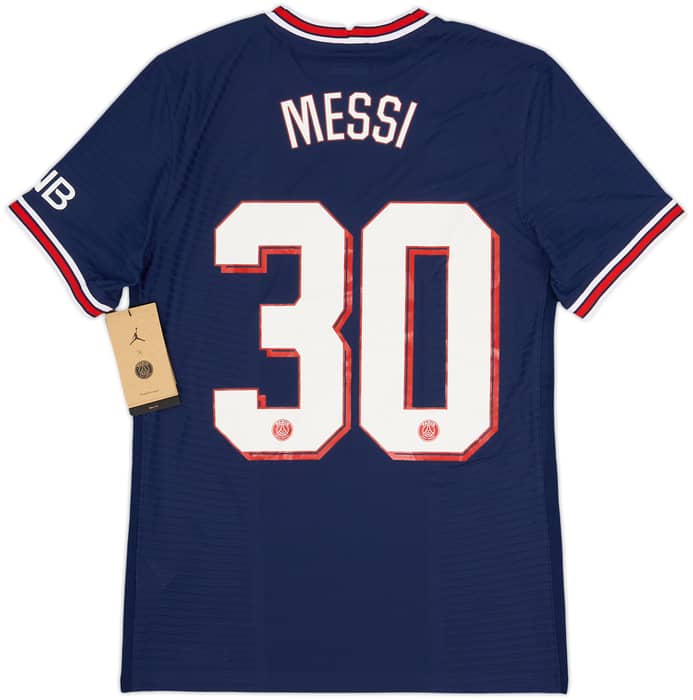 Camiseta auténtica de local del Paris Saint-Germain 2021-22 Messi #30 (S)