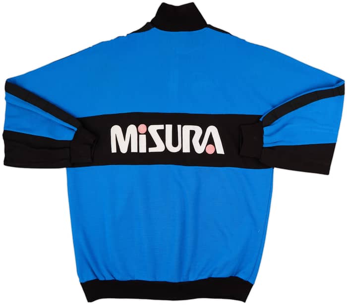 1990-91 Inter Milan UHLSport 1/4 Zip Sweat Top - 7/10 - (L)
