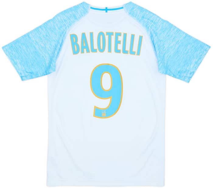2018-19 Olympique Marseille Home Shirt Balotelli #9 - 8/10 - (XS)