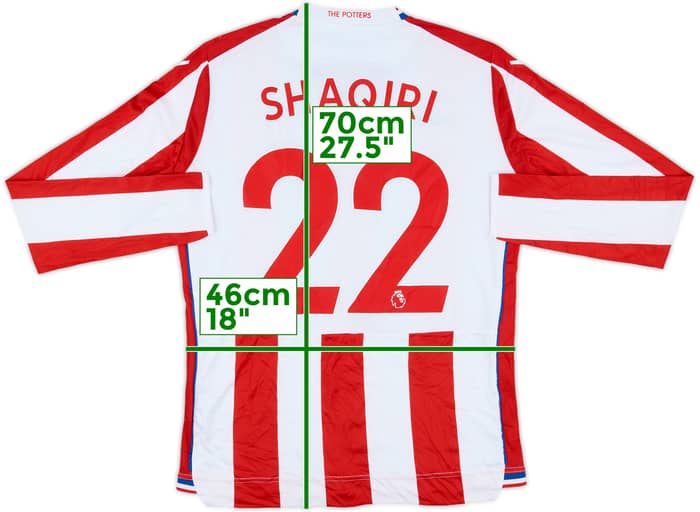 2017-18 Stoke City Home L/S Shirt Shaqiri #22 - 9/10 - (S)