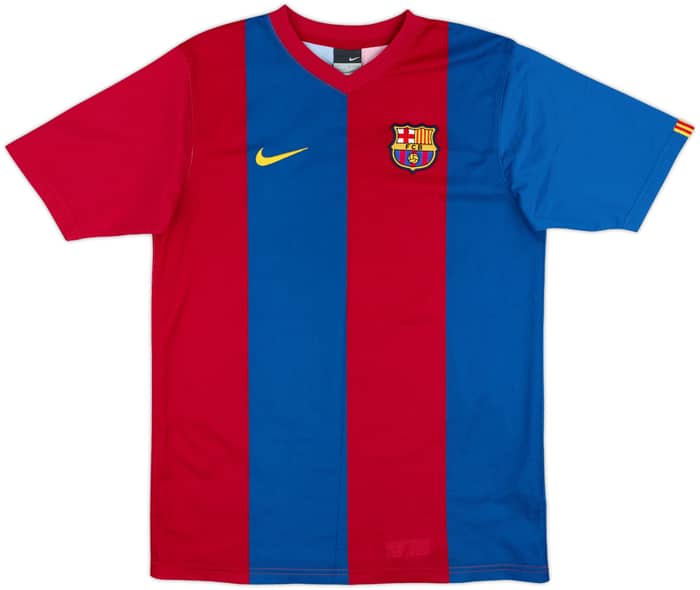 2006-07 Barcelona Basic Home Shirt Ronaldinho #10 - 9/10 - (XL.Boys)