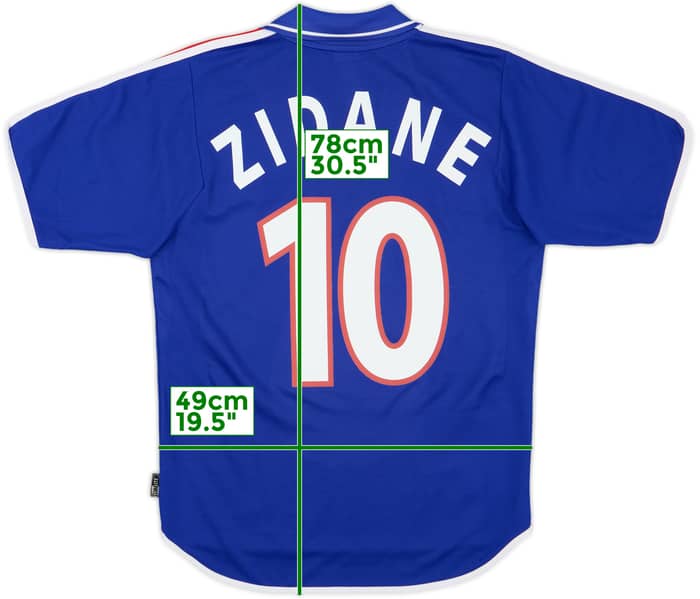 2000-02 France Home Shirt Zidane #10 - 9/10 - (S)