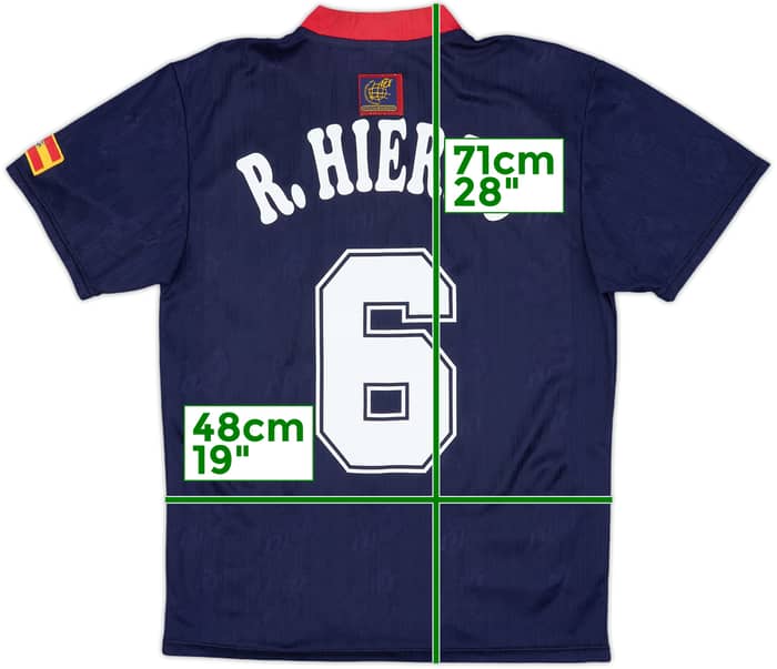 1996-98 Spain Away Shirt R.Hierro #6 - 9/10 - (M)