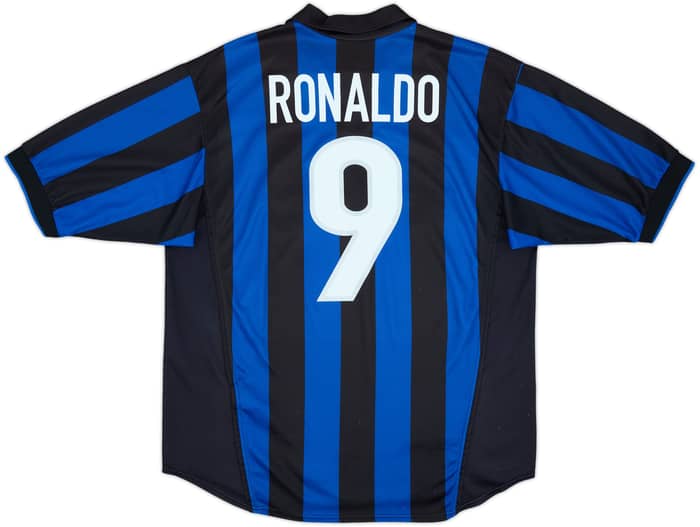 1998-99 Inter Milan Home Shirt Ronaldo #9 - 8/10 - (M)