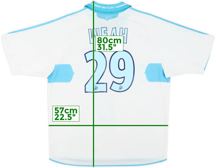 2000-01 Olympique Marseille Home Shirt Weah #29 - 6/10 - (L)