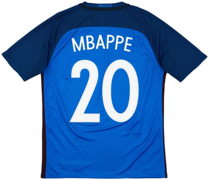 2016-17 France Home Shirt Mbappe #20 - 9/10 - (M)