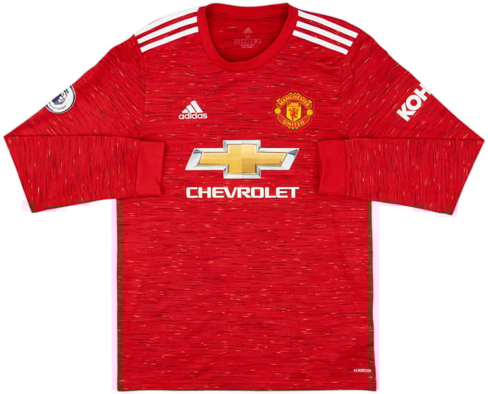 2020-21 Manchester United Home L/S Shirt B.Fernandes #18 - 10/10 - (M)