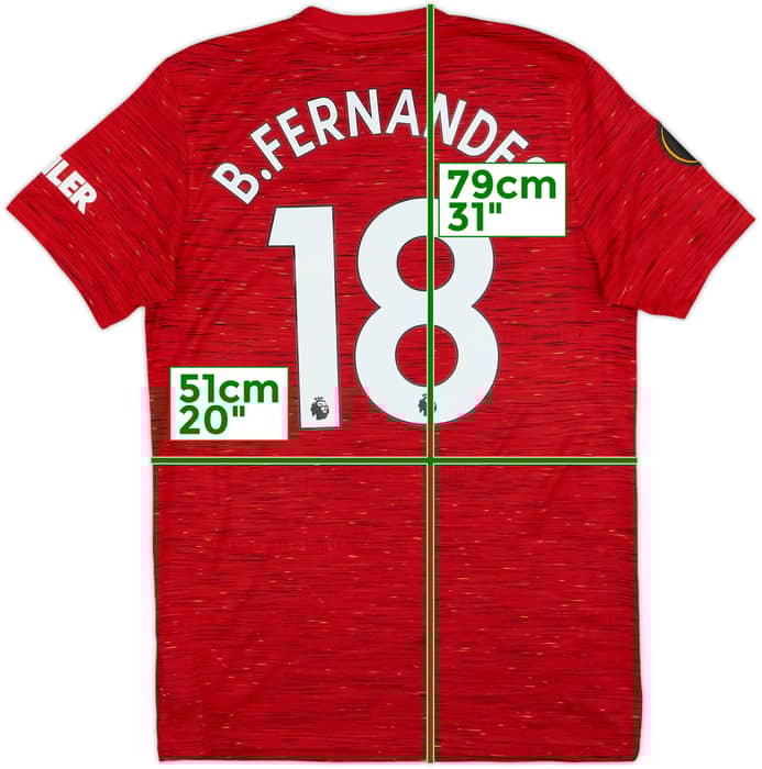 2020-21 Manchester United Home Shirt B.Fernandes #18 - 8/10 - (M)