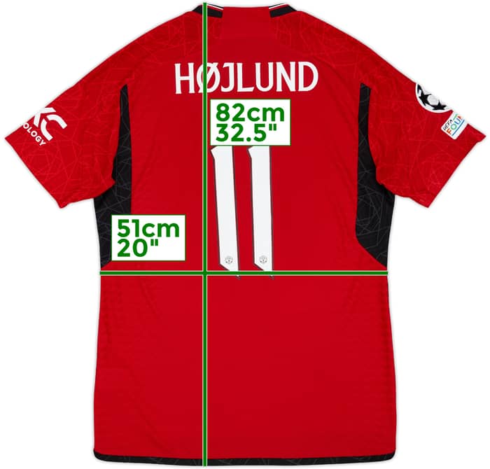 2023-24 Manchester United Authentic Home Shirt Hojlund #11 - 7/10 - (L)
