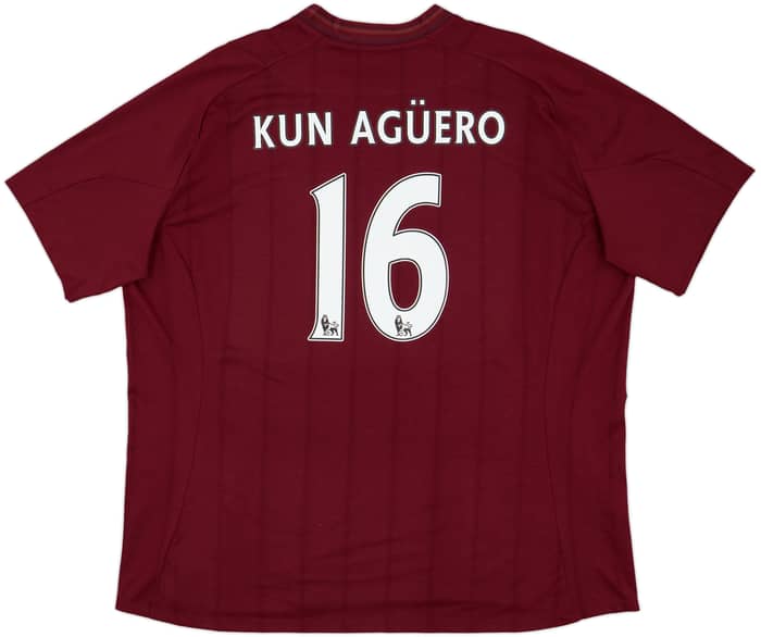 2012-13 Manchester City Away Shirt Kun Aguero #16 - 9/10 - (4XL)
