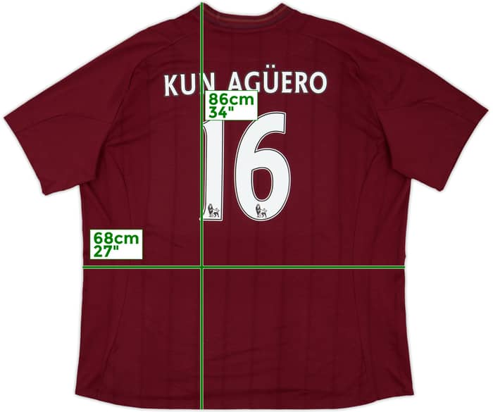 2012-13 Manchester City Away Shirt Kun Aguero #16 - 9/10 - (4XL)