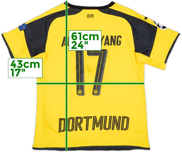 2016-17 Borussia Dortmund Home European Shirt Aubameyang #17 - 5/10 - (L.Boys)