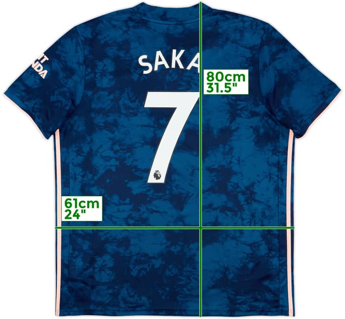 2020-21 Arsenal Third Shirt Saka #7 - 8/10 - (XL)