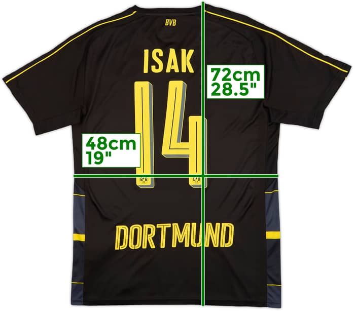 2016-17 Borussia Dortmund Away Shirt Isak #14 - 6/10 - (M)