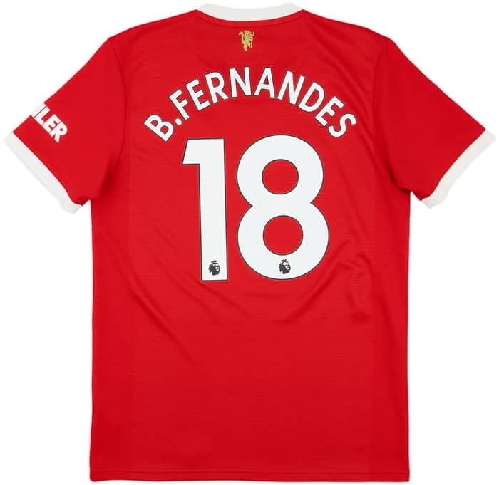 2021-22 Manchester United Home Shirt B.Fernandes #18 - 7/10 - (M)