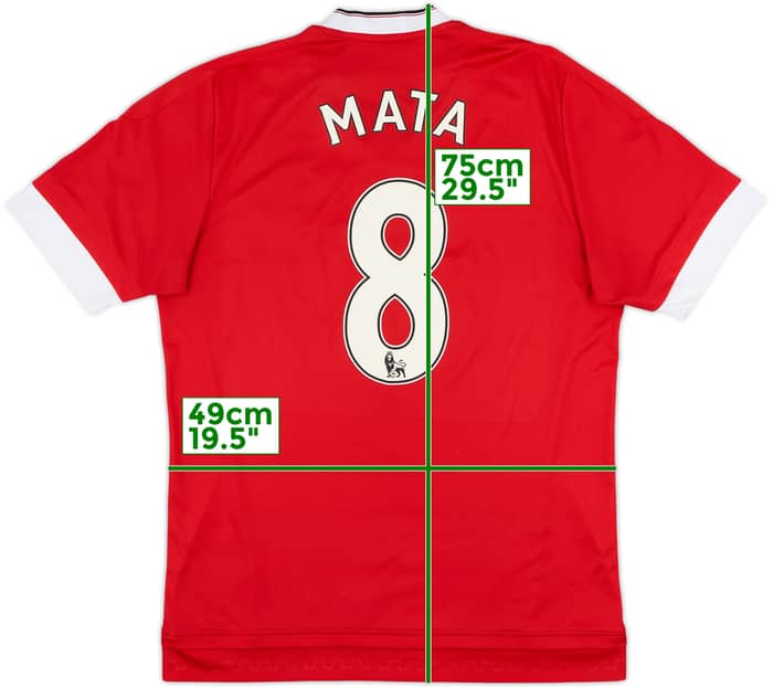2015-16 Manchester United Home Shirt Mata #8 - 8/10 - (M)