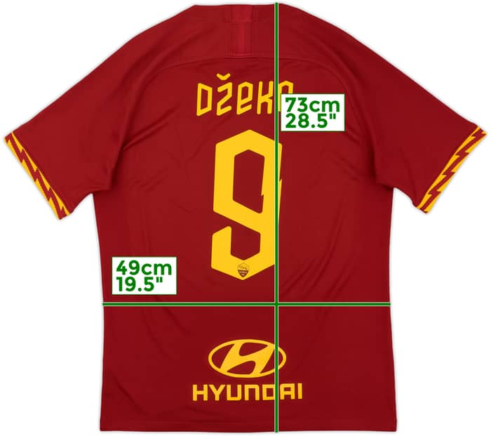2019-20 Roma Home Shirt Dzeko #9 - 9/10 - (M)