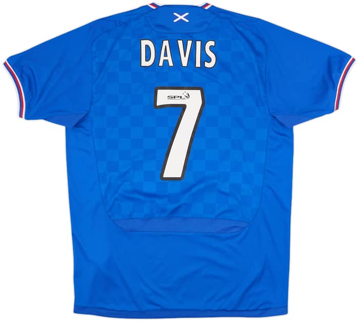 2009-10 Rangers Home Shirt Davis #7 - 7/10 - (L)