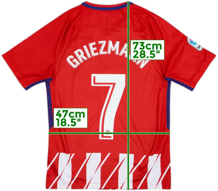 2017-18 Atletico Madrid Home Shirt Griezmann #7 - 8/10 - (S)