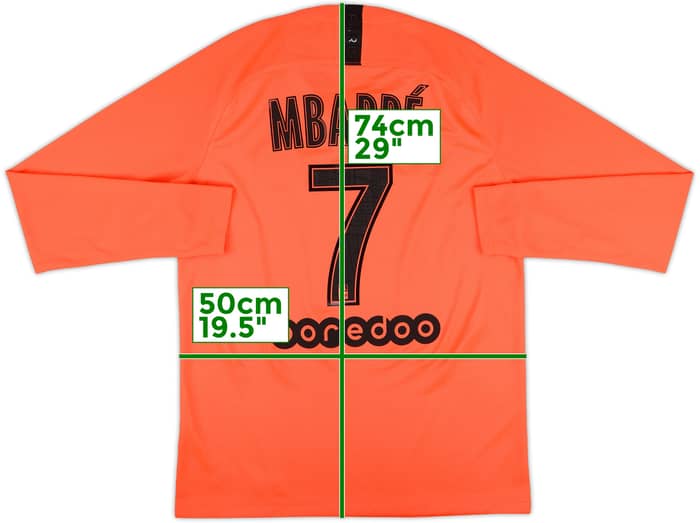 2019-20 Paris Saint-Germain Away L/S Shirt Mbappe #7 - 10/10 - (M)