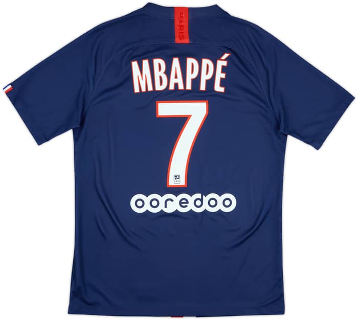 2019-20 Paris Saint-Germain Home Shirt Mbappe #7 - 8/10 - (M)