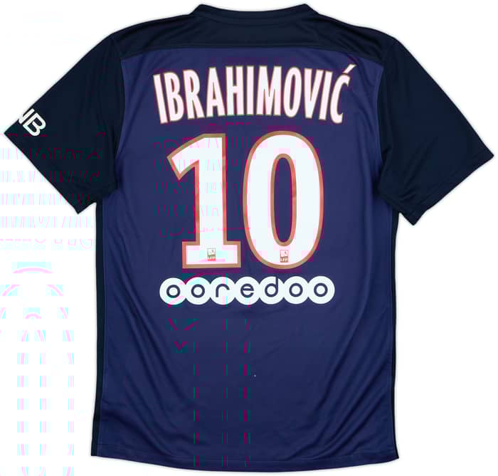 2015-16 Paris Saint-Germain Home Shirt Ibrahimovic #10 - 5/10 - (S)