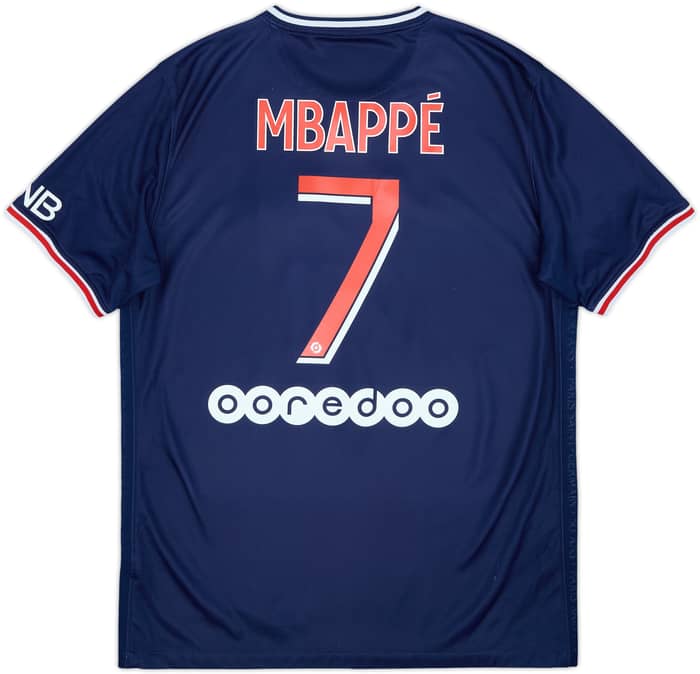 2020-21 Paris Saint-Germain Home Shirt Mbappe #7 - 8/10 - (M)