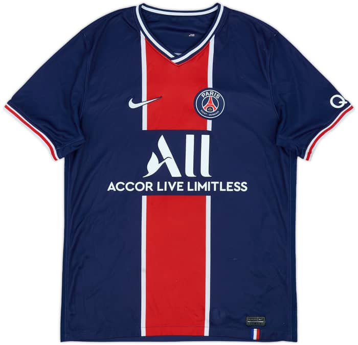 2020-21 Paris Saint-Germain Home Shirt Mbappe #7 - 8/10 - (M)