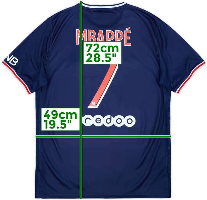 2020-21 Paris Saint-Germain Home Shirt Mbappe #7 - 8/10 - (M)