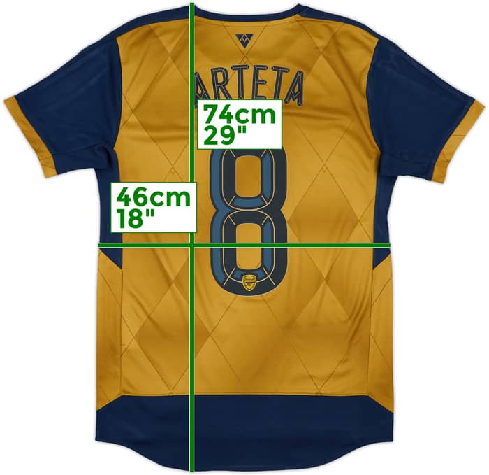 2015-16 Arsenal Away Shirt Arteta #8 - 8/10 - (S)