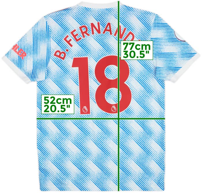 2021-22 Manchester United Away Shirt B.Fernandes #18 - 10/10 - (M)