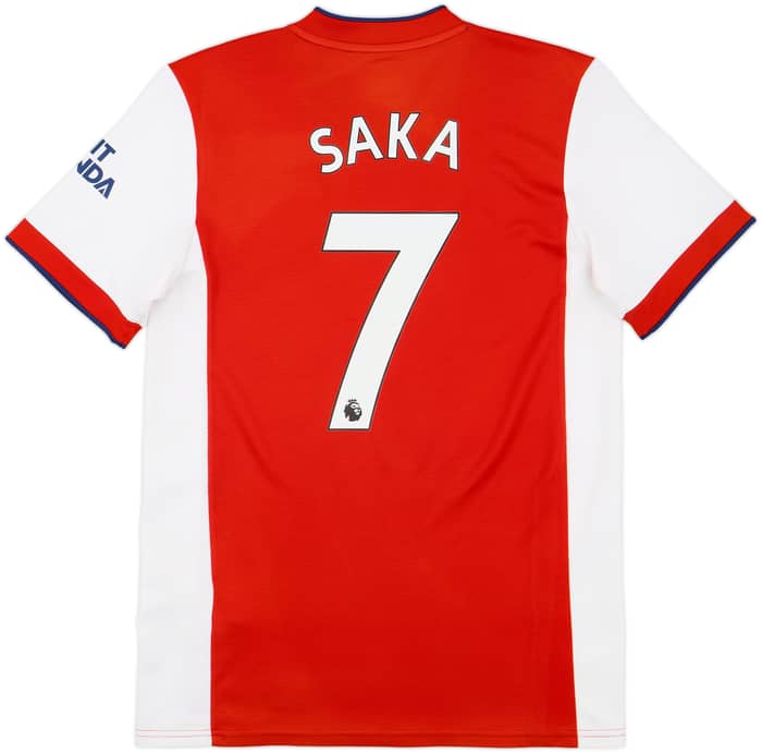 2021-22 Arsenal Home Shirt Saka #7 - 9/10 - (M)