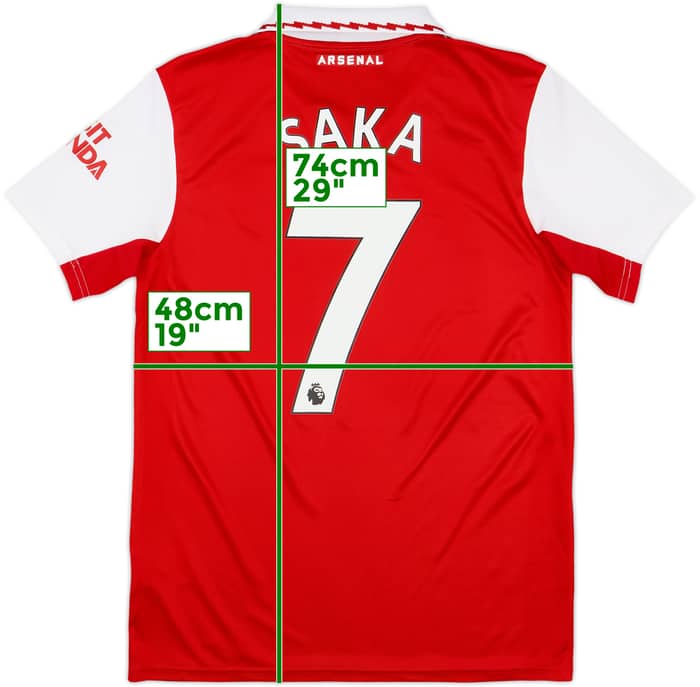 2022-23 Arsenal Home Shirt Saka #7 - 9/10 - (S)
