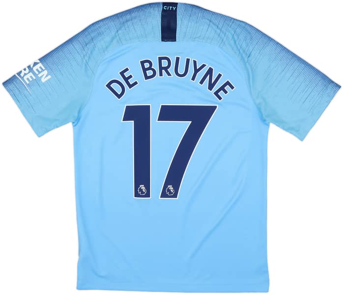 2018-19 Manchester City Home Shirt De Bruyne #17 - 9/10 - (S)