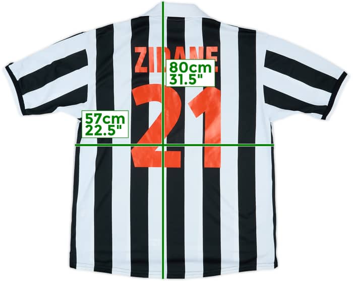 1998-99 Juventus Home Shirt Zidane #21 - 8/10 - (L)