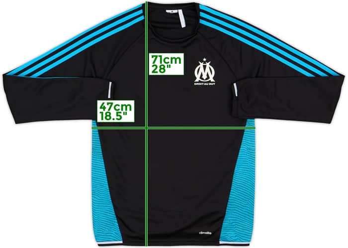 2016-17 Olympique Marseille adidas Drill Top - 8/10 - (S)