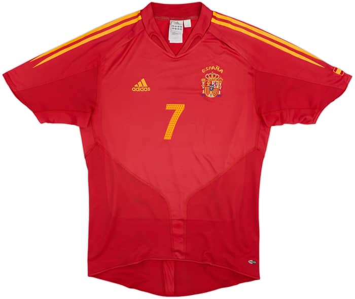 2004-06 Spain Home Shirt Raul #7 - 8/10 - (M)