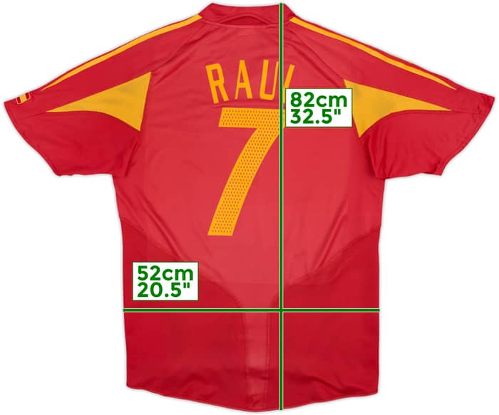 2004-06 Spain Home Shirt Raul #7 - 8/10 - (M)