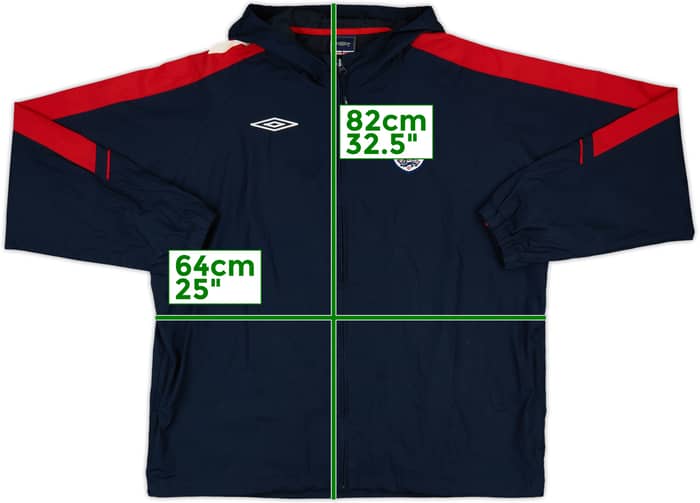 2007-09 England Umbro Hooded Rain Jacket - 10/10 - (XXL)