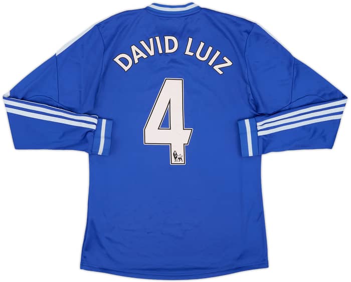 2013-14 Chelsea Home L/S Shirt David Luiz #4 - 5/10 - (S)
