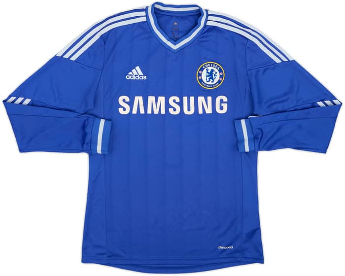 2013-14 Chelsea Home L/S Shirt David Luiz #4 - 5/10 - (S)