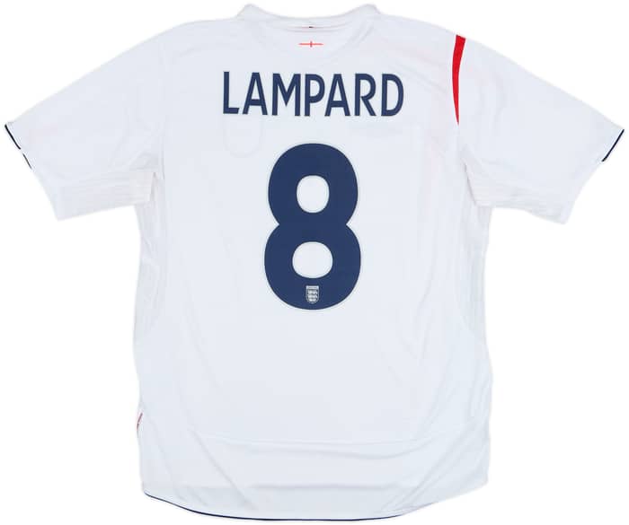 2005-07 England Home Shirt Lampard #8 - 6/10 - (L)
