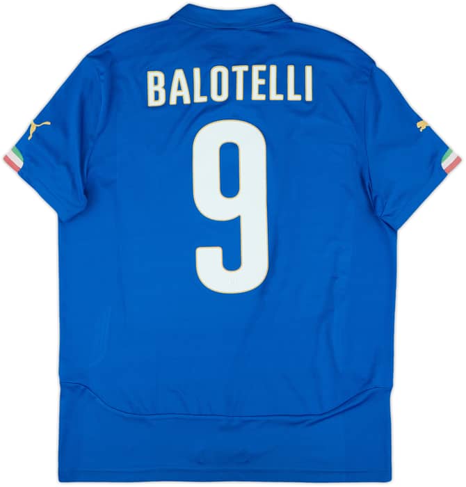 2014-15 Italy Home Shirt Balotelli #9 - 8/10 - (XS)